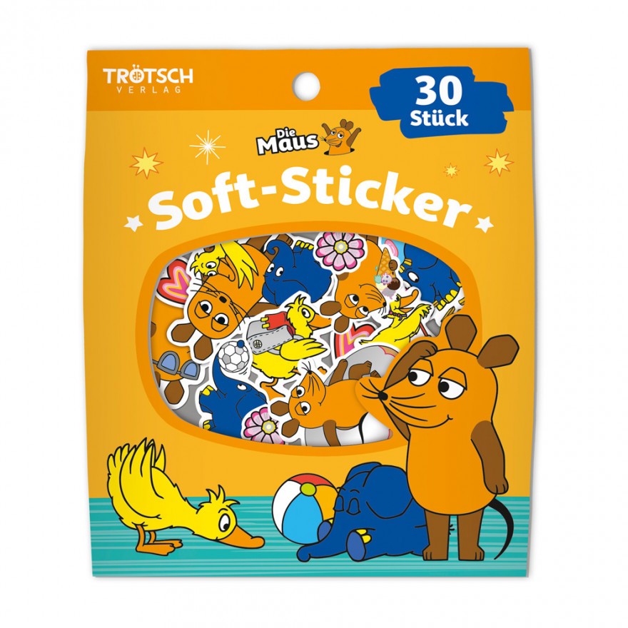 Die Maus & ihre Freunde - 30er-Set Soft-Sticker  (10er-VE)