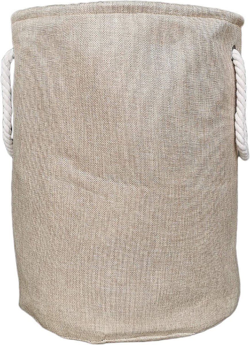 Latija - Leinenbehälter mit Henkeln (2er-Pack / beige)