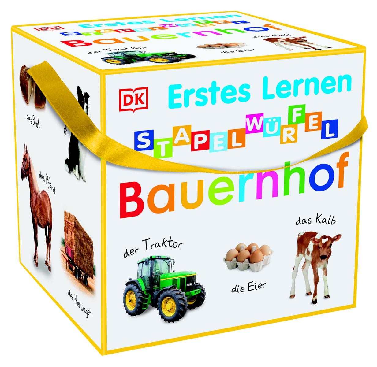 Erstes Lernen Stapelwürfel. Bauernhof