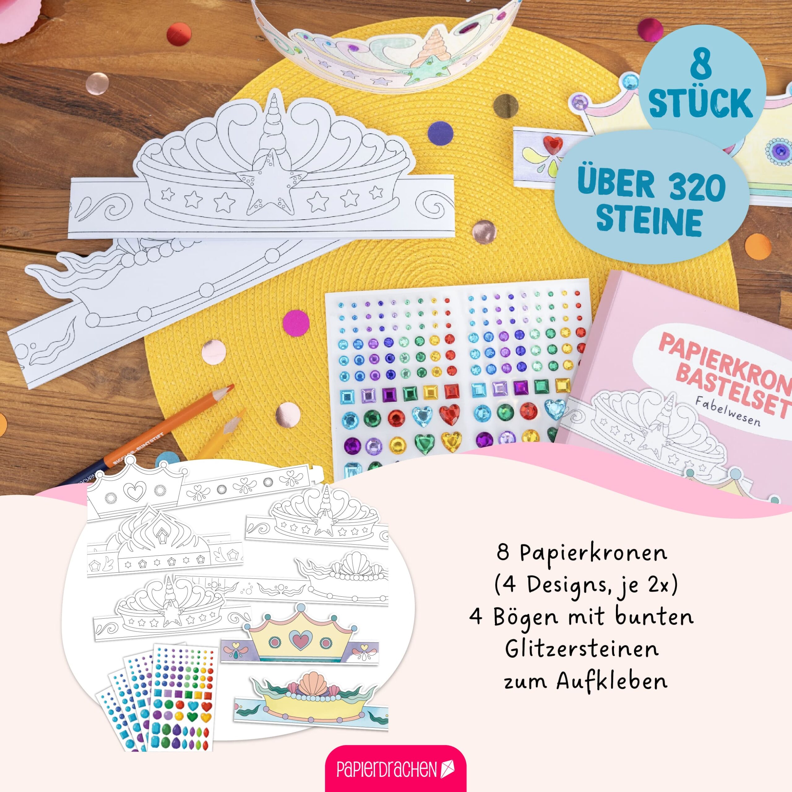 Bastelset Papiermasken Fabelwesen