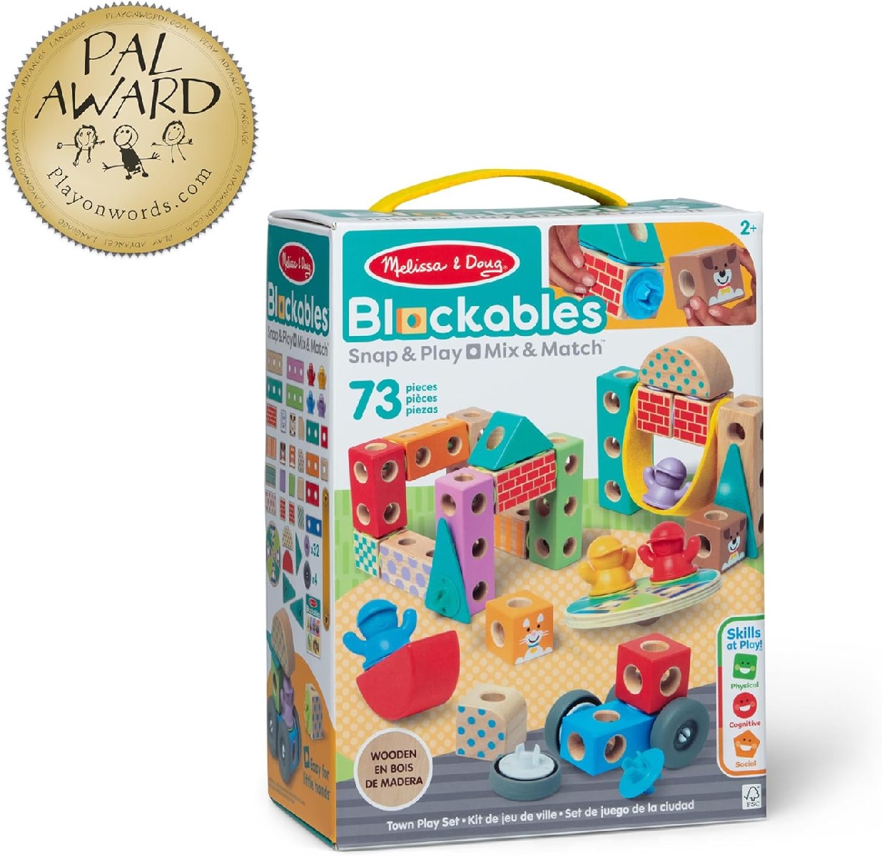 Melissa & Doug Blockables: Holzbauteile Stadt Set