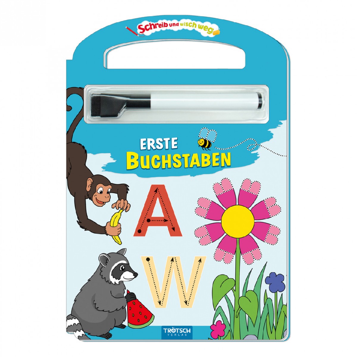 Schreib und wisch weg: Erste Buchstaben (mit Stift)