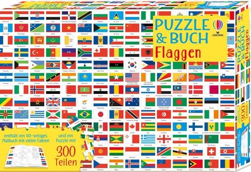 Puzzle & Buch: Flaggen (300 Teile)