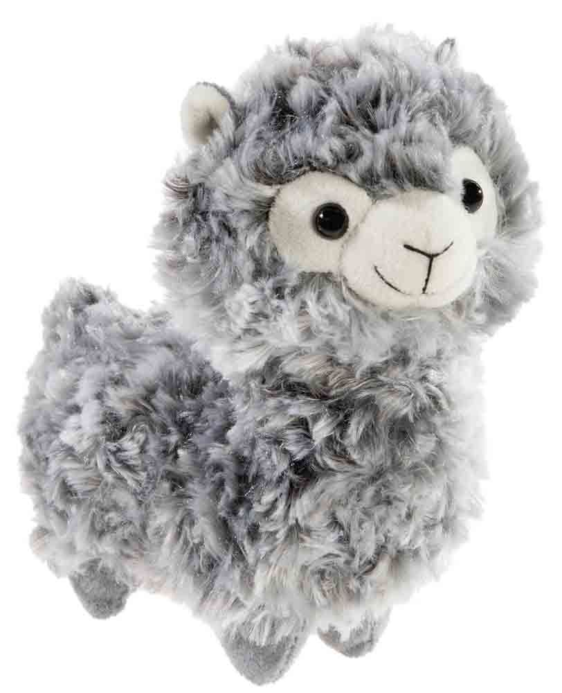 LAMA stehend zweifarbig grau (Plüsch, 18cm)