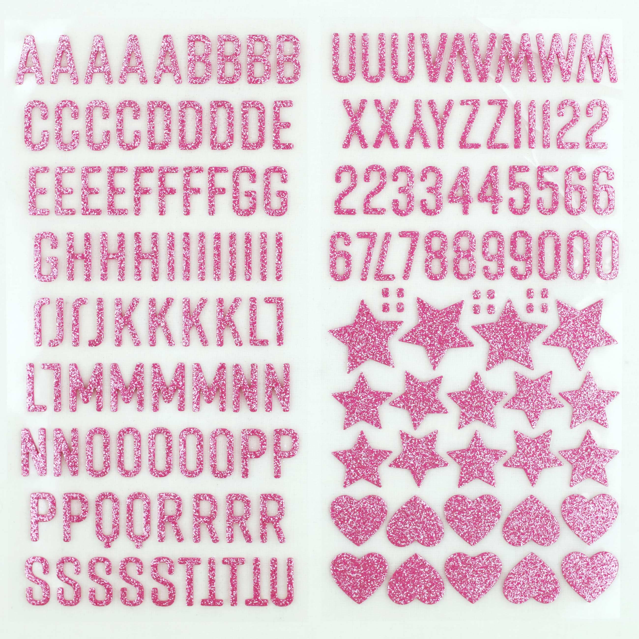 Moosgummi Sticker ABC - Rosa
