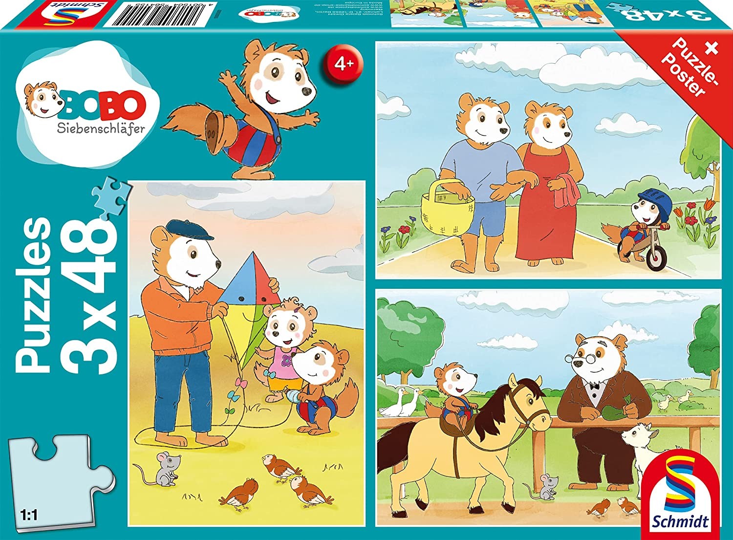 Puzzle - Bobo Siebenschäfer: Auf ins Abenteuer (3x48 Teile)