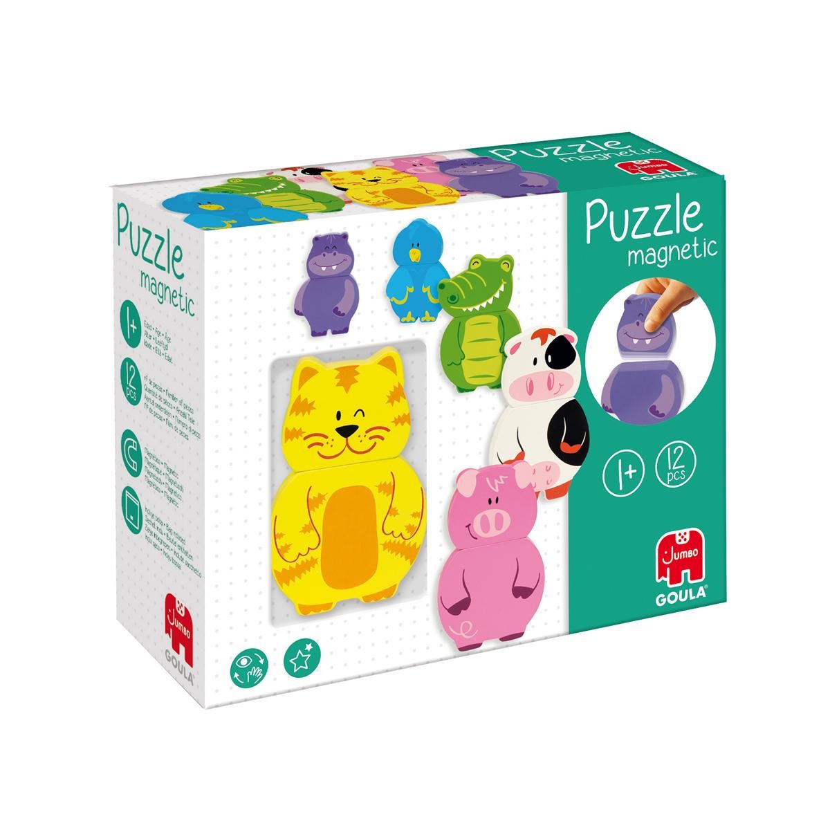GOULA - Magnetisches Holzpuzzle Tiere