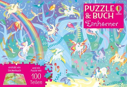 Puzzle & Buch: Einhörner (100 Teile)