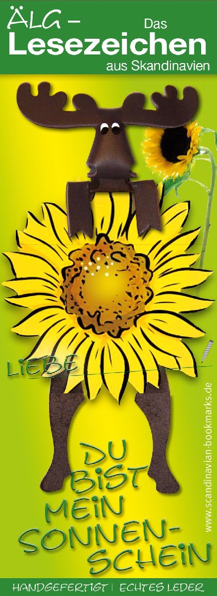 Lesezeichen Elch, Sonnenschein