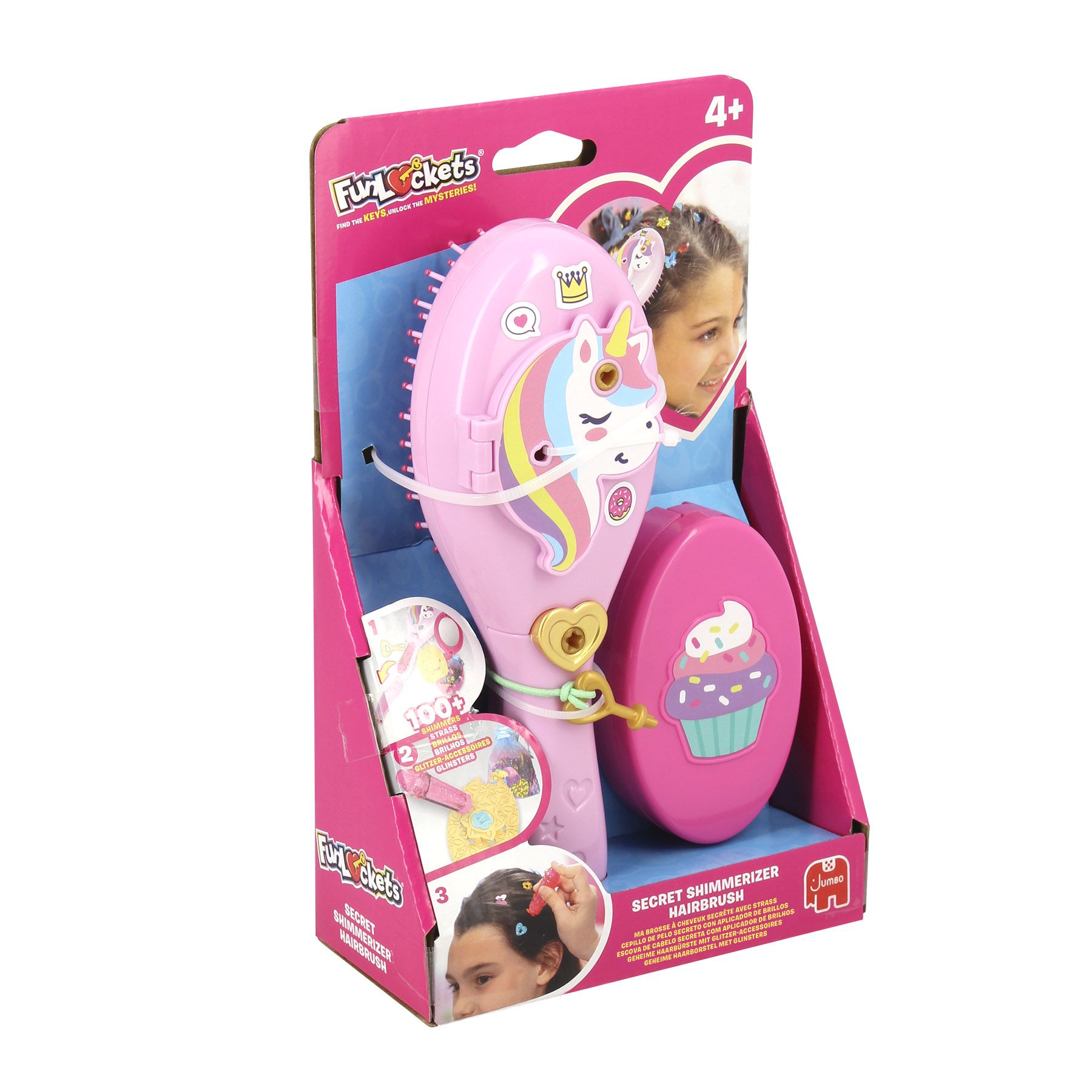 FunLockets - Geheime Haarbürste mit Glitzer-Accessoires