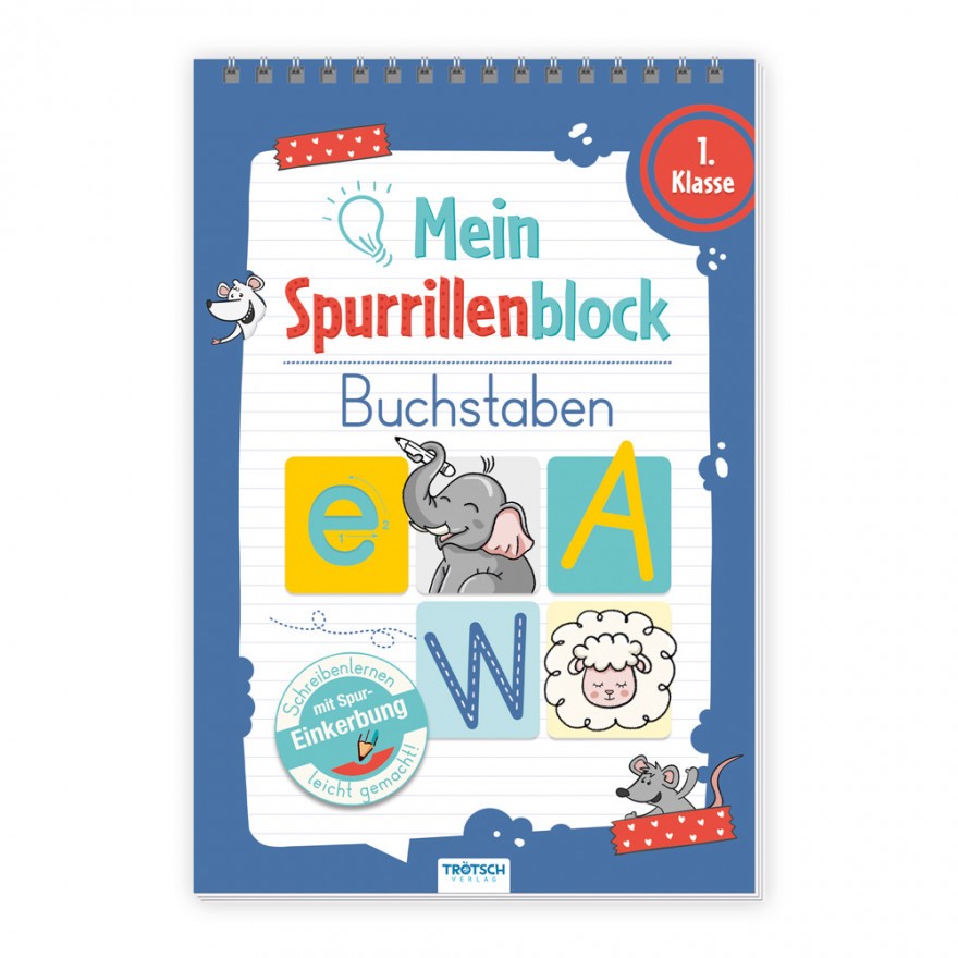 Mein Spurrillenblock: Buchstaben (1. Klasse)