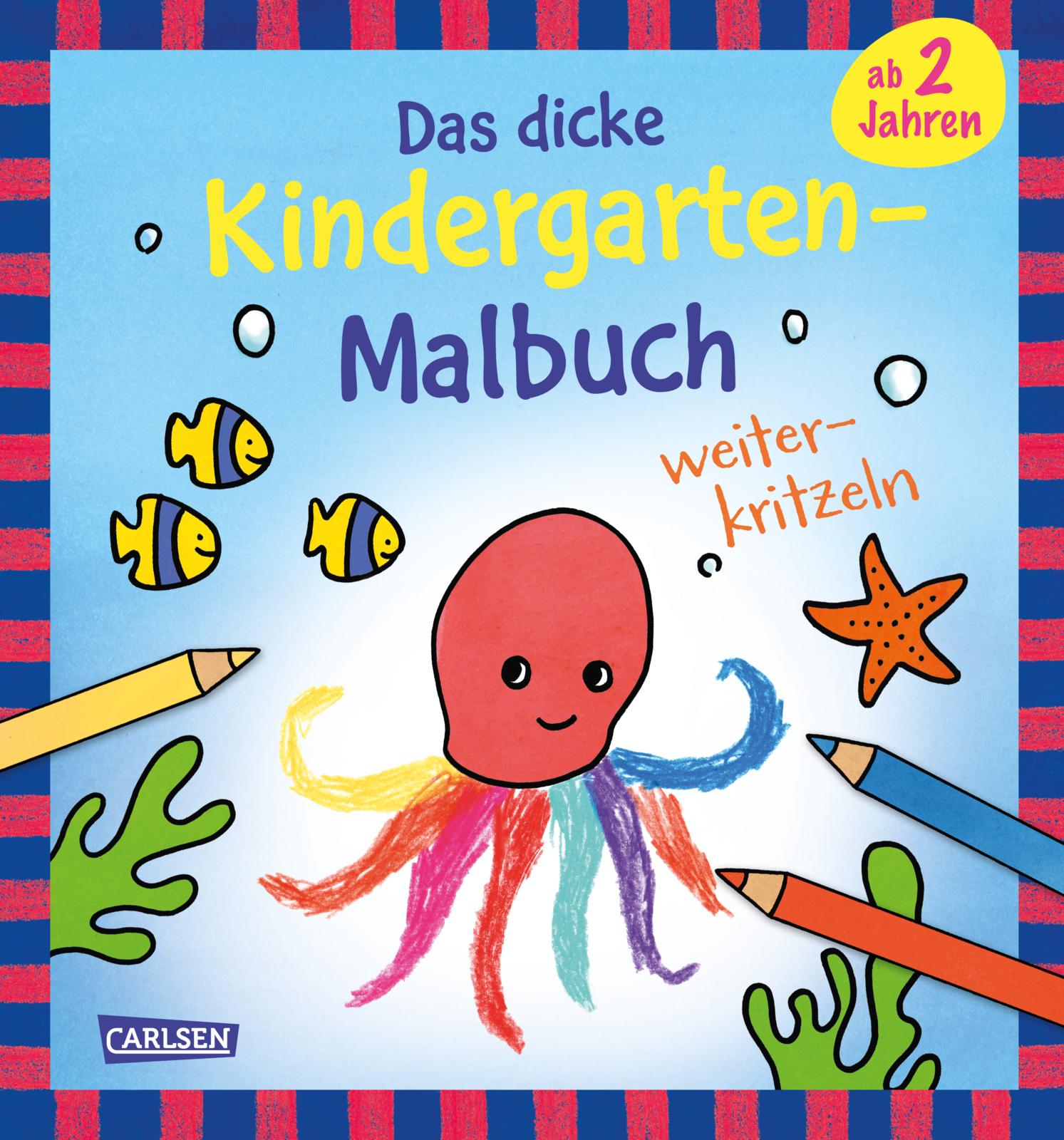 Ausmalbilder für Kita-Kinder: Das dicke Kinder...