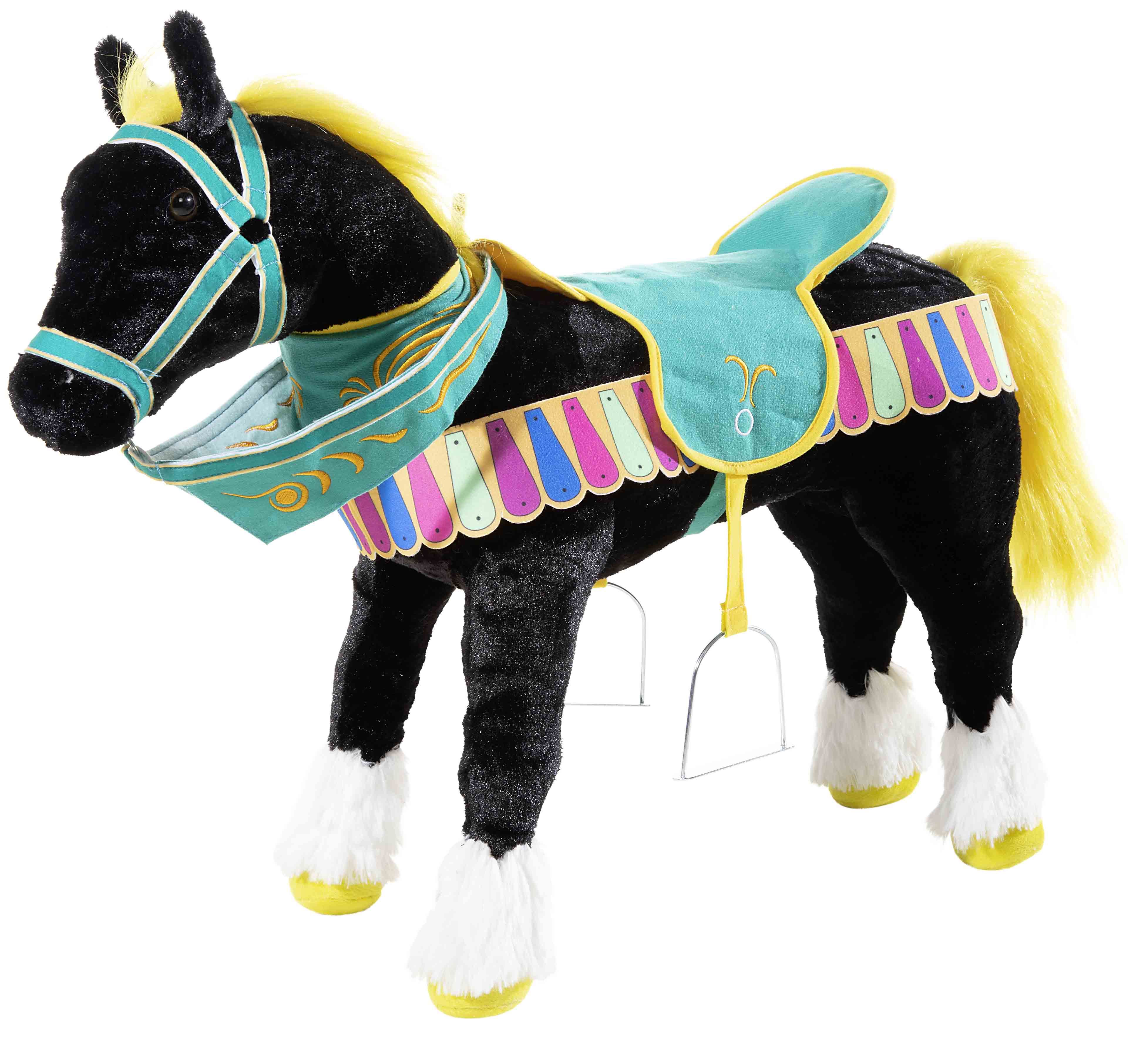 KARUSSELPFERD schwarz mit Sound (Plüsch, 75cm)