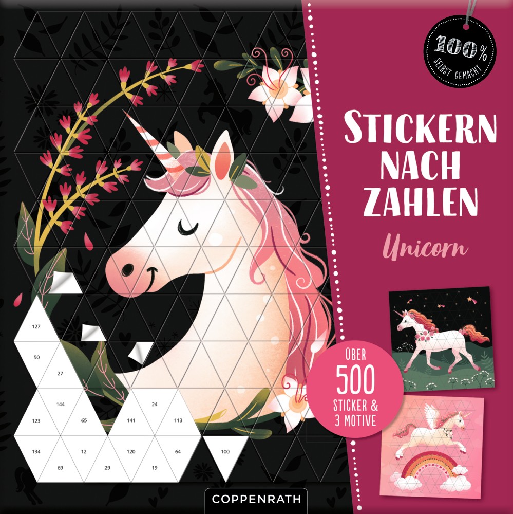 Stickern nach Zahlen: Unicorn (2er-VE)