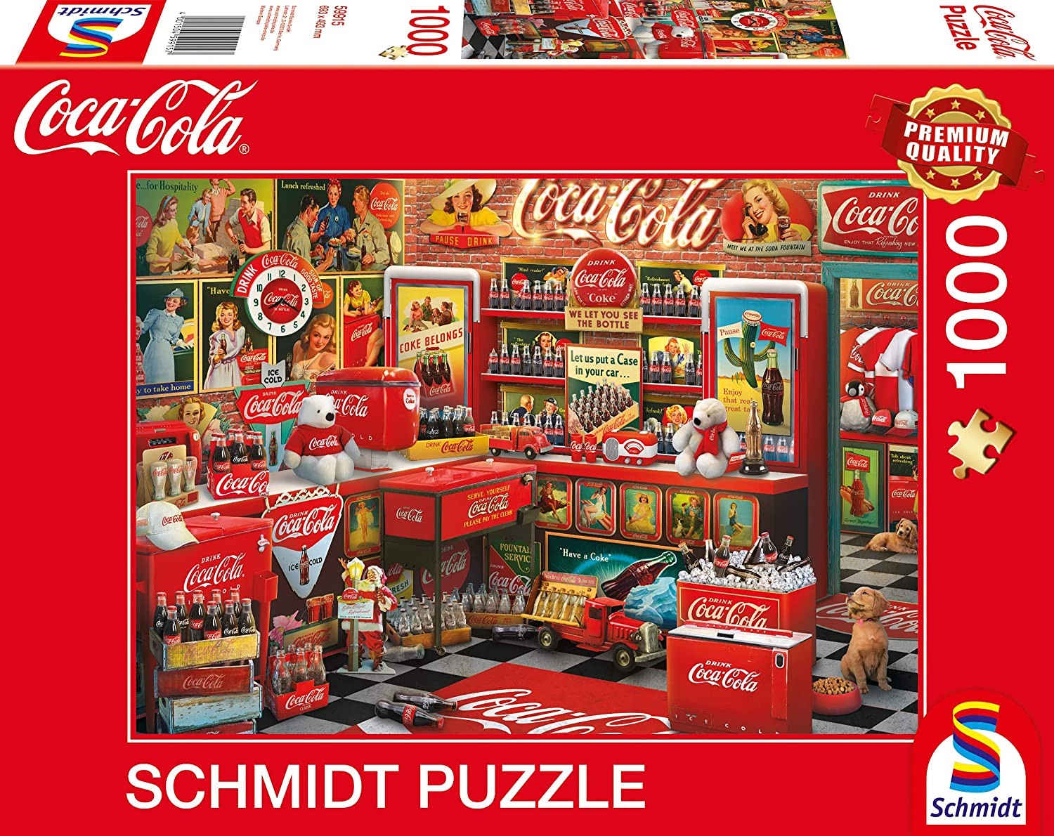 Puzzle - Coca Cola: Nostalgie-Shop (1000 Teile)