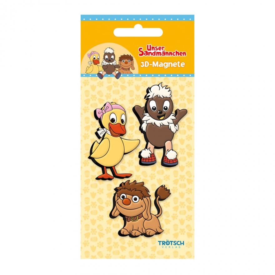 Unser Sandmännchen & seine Freunde - 3 D Magnet  (10er-VE)