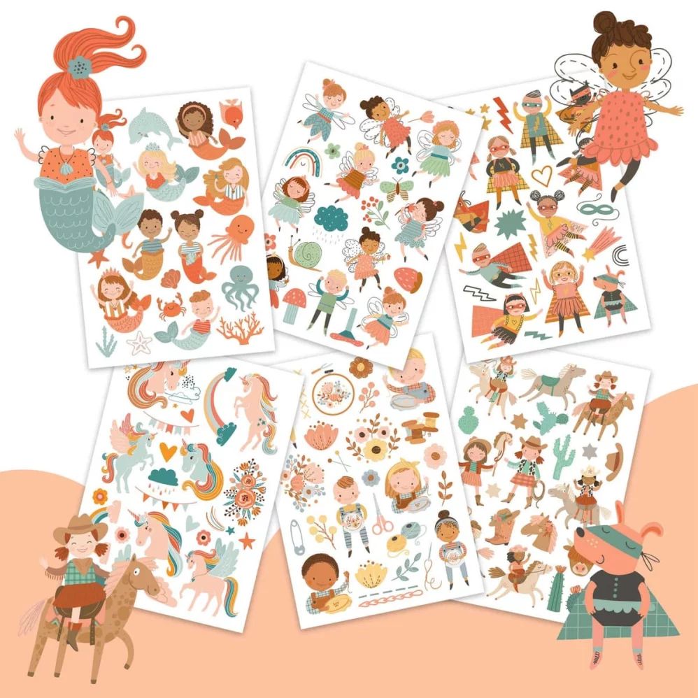 100 Kindertattoos - Fabelwesen