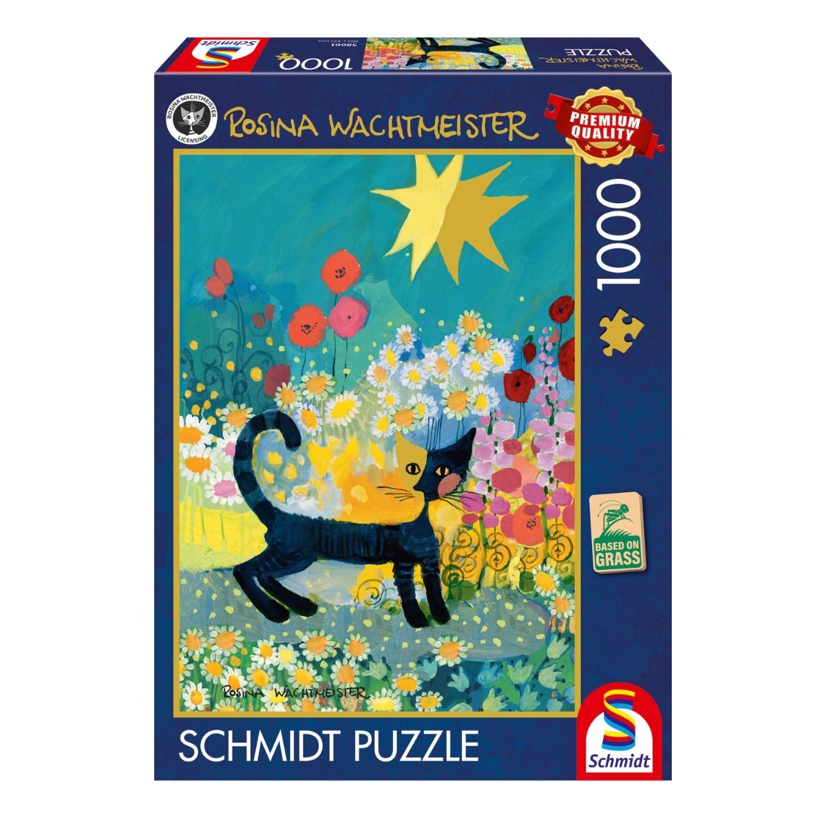Puzzle - Rosina Wachtmeister: Katze im Blütenmeer (1000 Teil