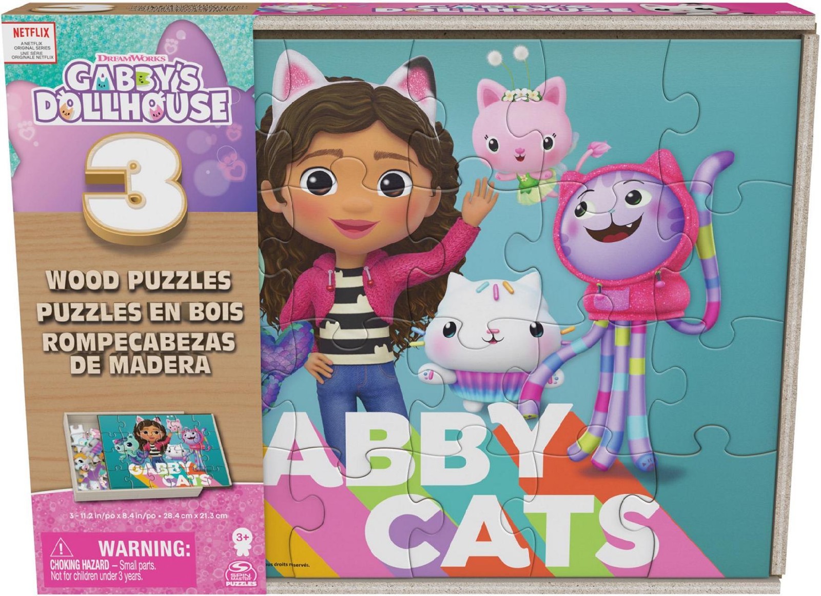 Gabby's Dollhouse: Holzpuzzle (3er-Set)