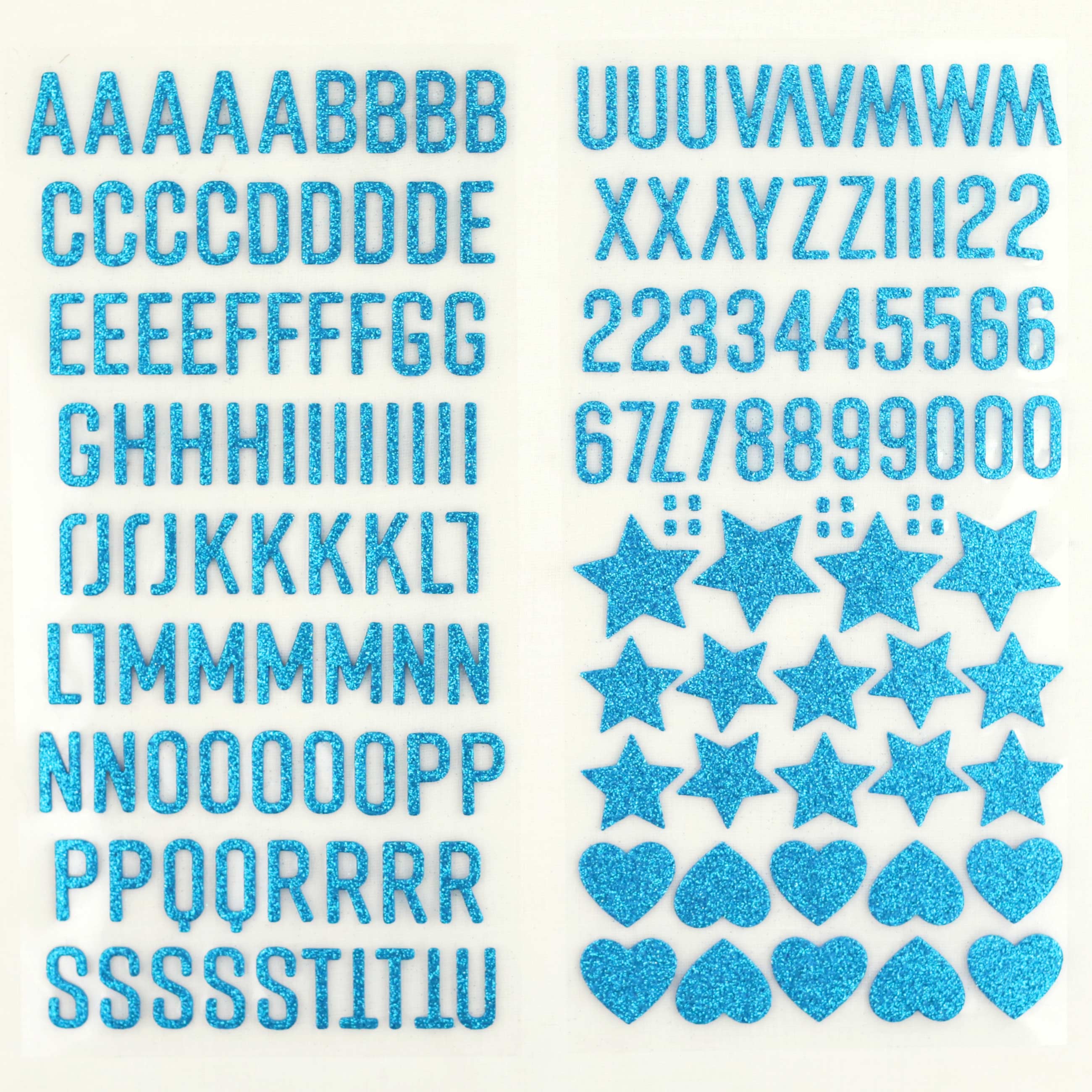 Moosgummi Sticker ABC - Türkis