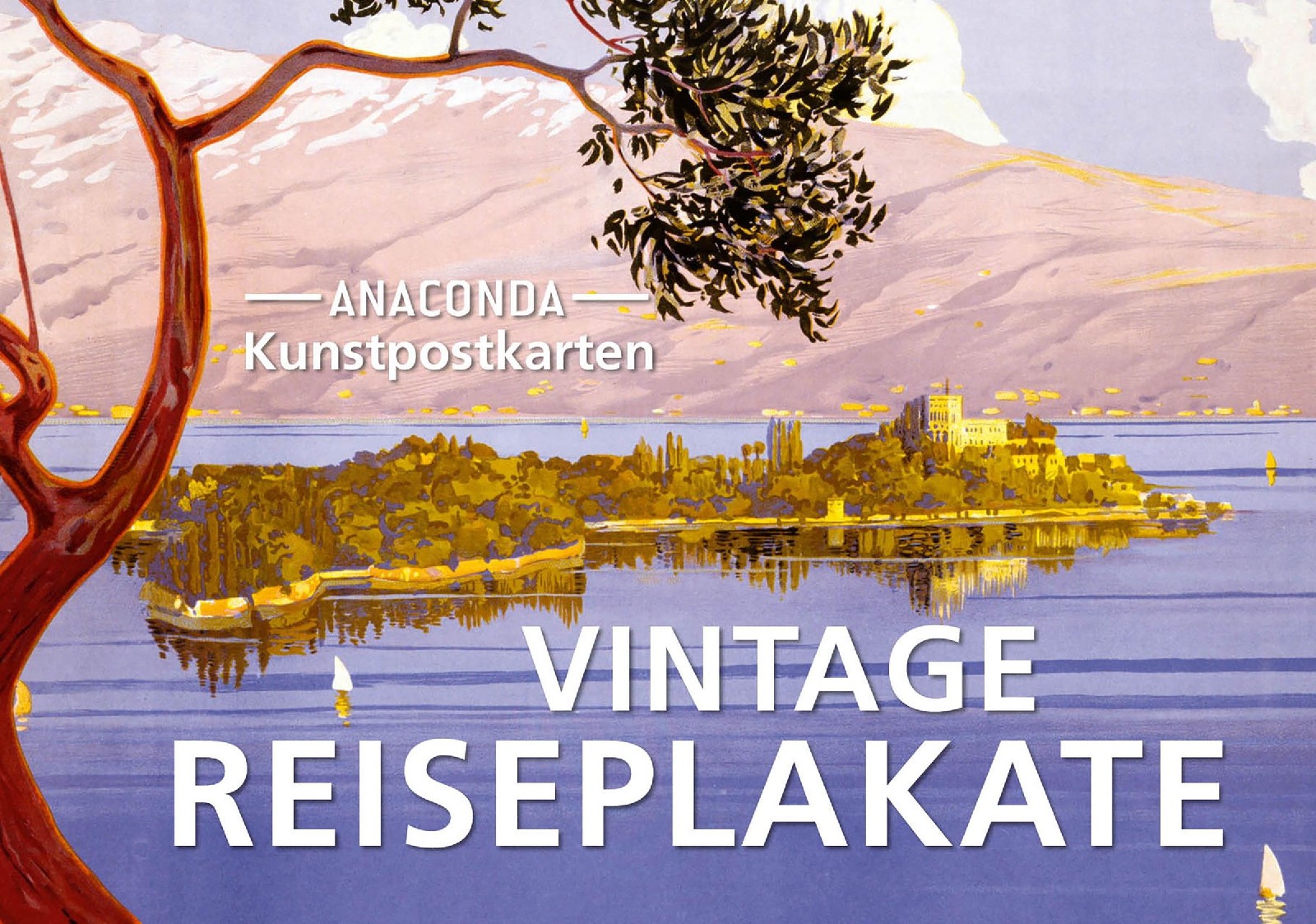 Postkarten-Set Vintage: Reiseplakate