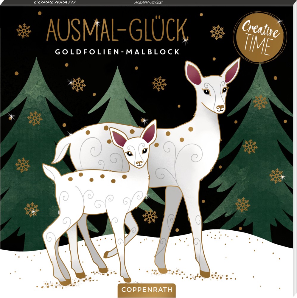 Ausmal-Glück: Goldfolien-Malblock - Magic Winter (3er-VE)