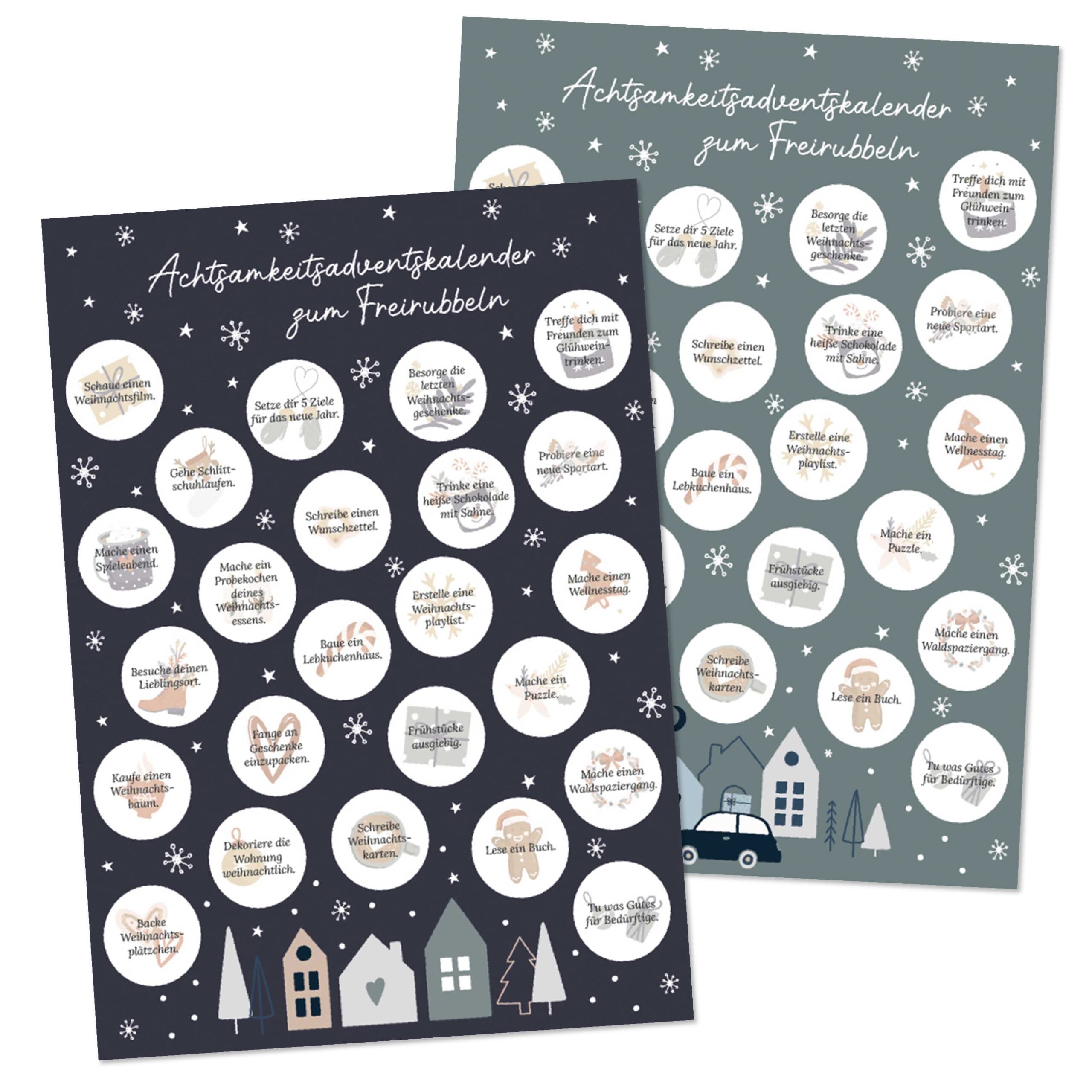 Adventskalender zum Freirubbeln - Achtsamkeit