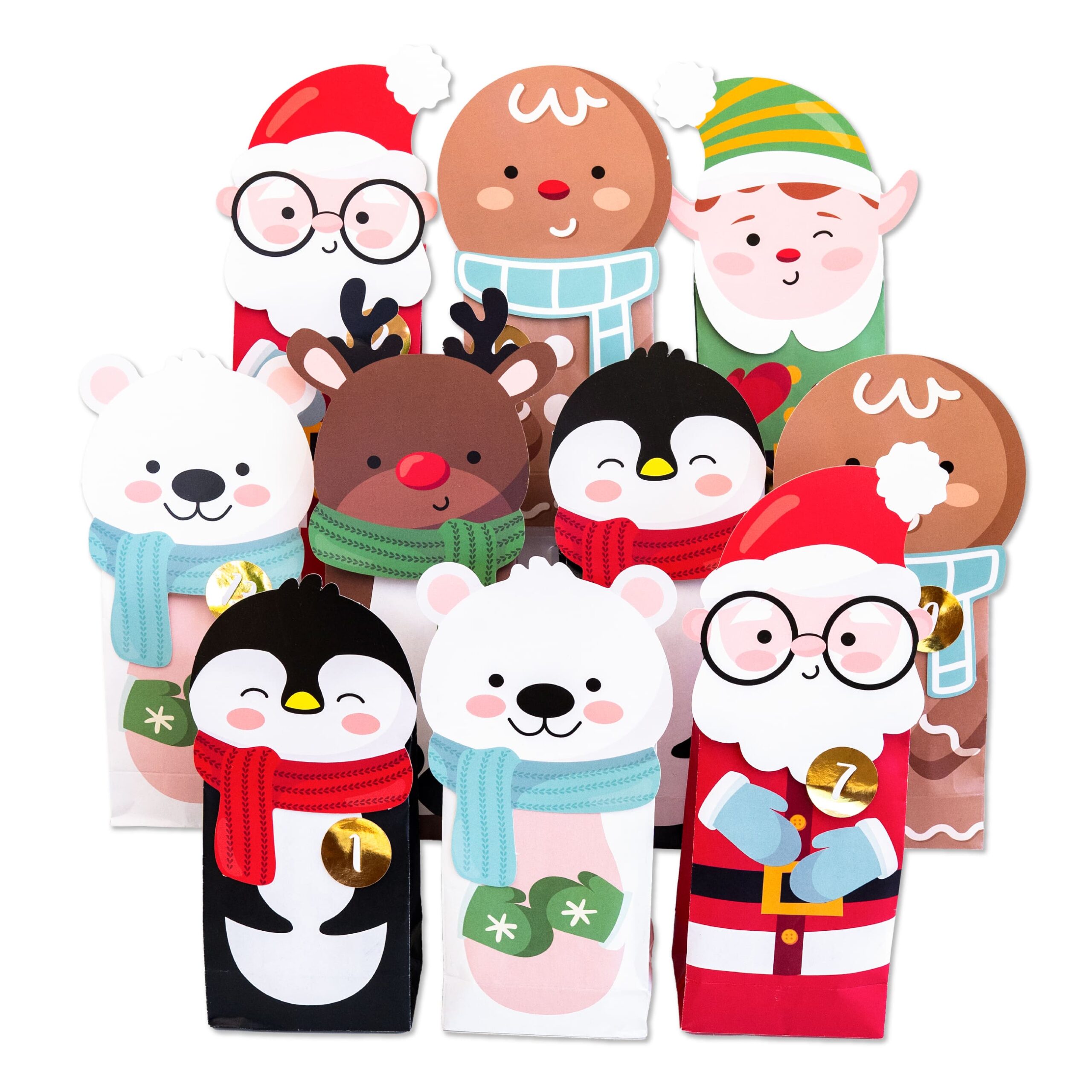 Adventskalender mit Stanzteilen - Weihnachtshelfer
