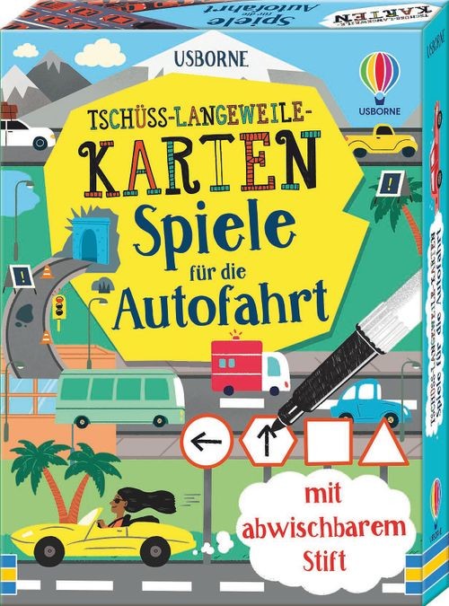 Tschüss-Langeweile-Karten: Spiele f.d. Autofahrt (mit Stift)