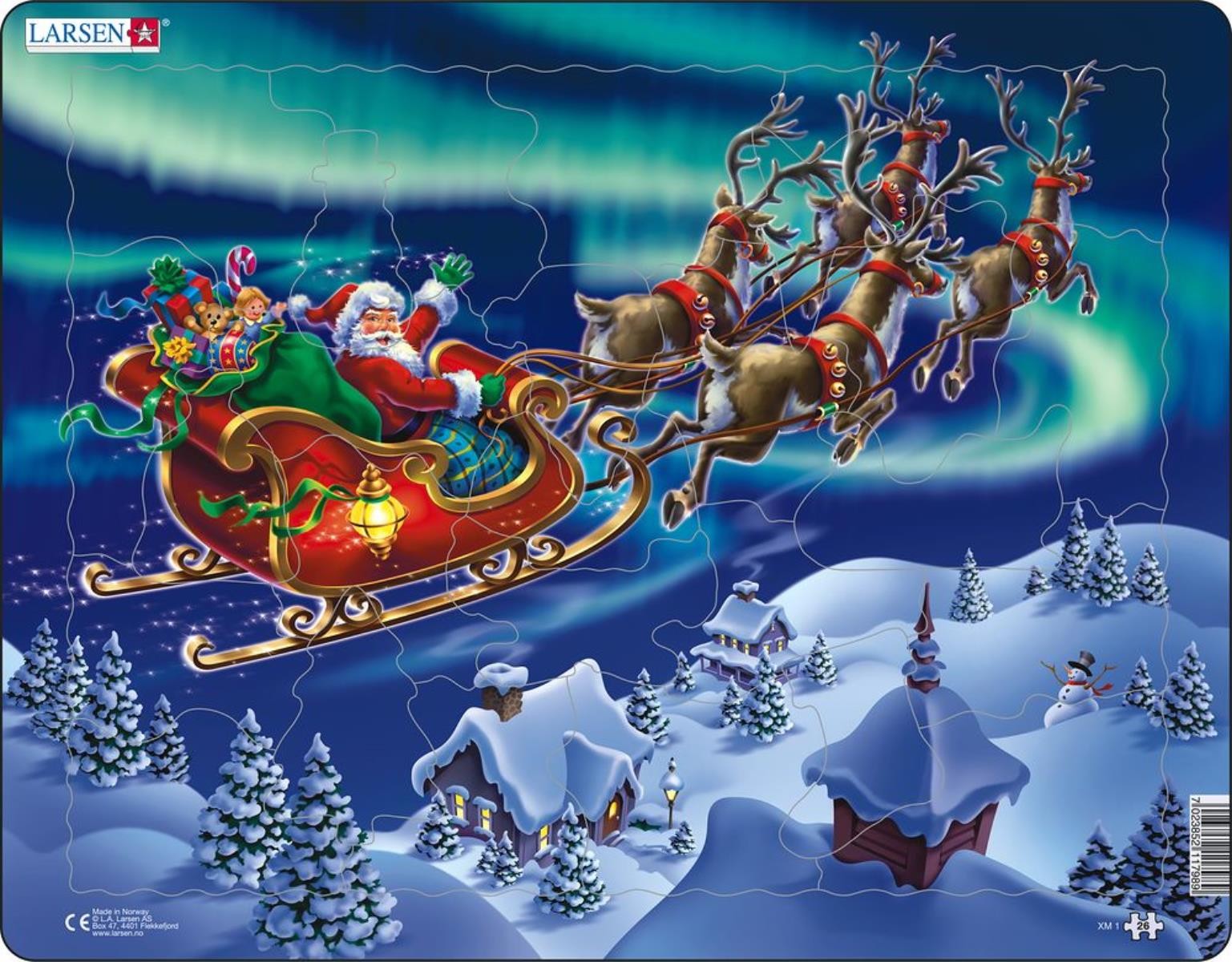 Puzzle - Weihnachtsmann im Nordischen Licht